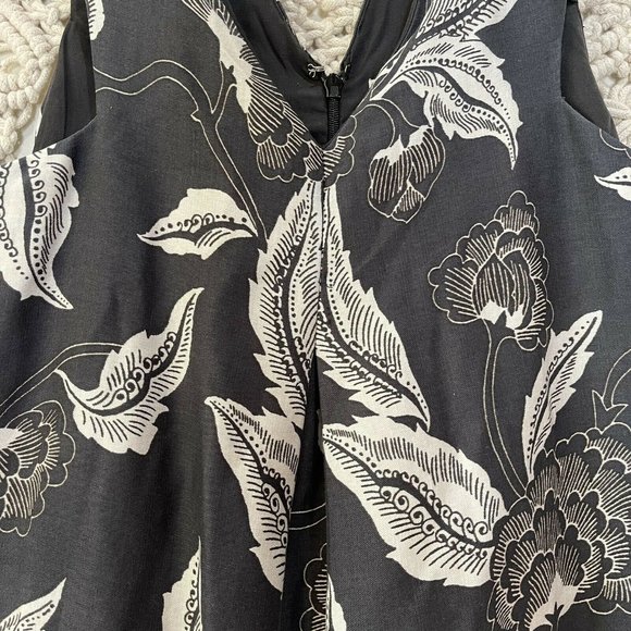 Anthropologie Floreat Soha Black and White Floral Maxi Dress Size Small S - Picture 6 of 8